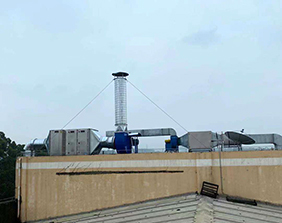深圳龍僑華公司廢氣處理工程完美竣工并順利通過檢測